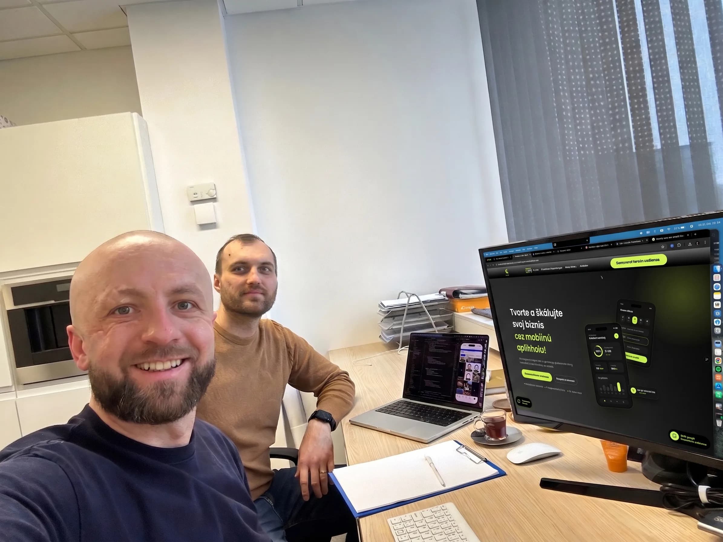 Grow-App founders in the office