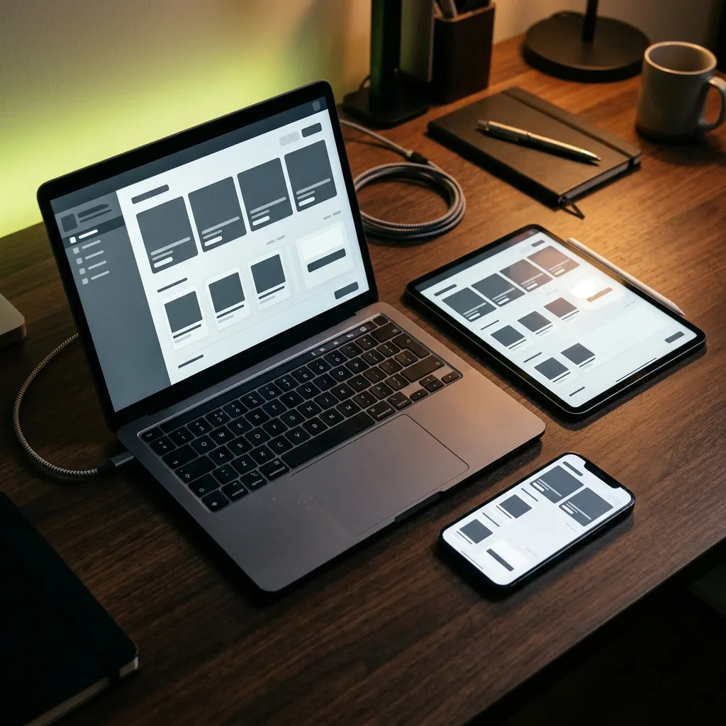 One app on a laptop, tablet and phone